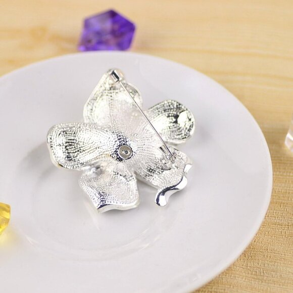 Brooch Pin for Women Flowers Brooch with Created Crystal | Elegant Brooches and - Picture 5 of 7